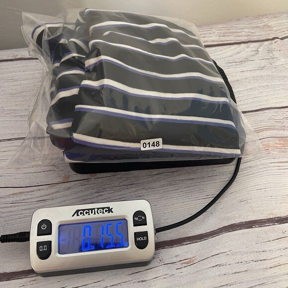 Chico's Travelers Top SZ 4 (20)Black White Striped Slinky Knit Flare Sleeve Boho - Picture 14 of 15